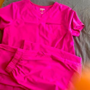 Large magenta scrubs